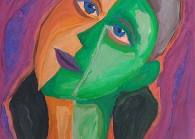 36 - Retrato em aquarela 1 - 19,5 x 25